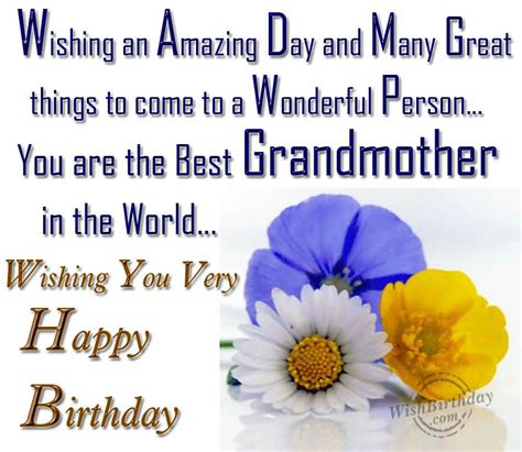 40 Special Grandmother Birthday Wishes And Greetings Picsmine