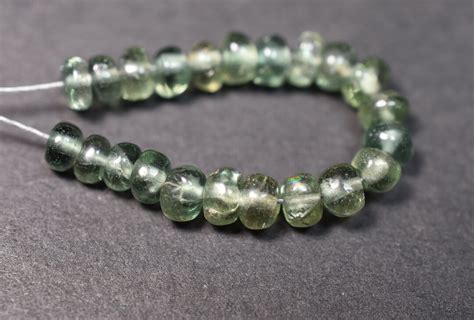Green Apatite Beads Small Smooth Gemstone Beads Etsy