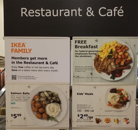One more reason to love IKEA. Free breakfast for fed gov't employees