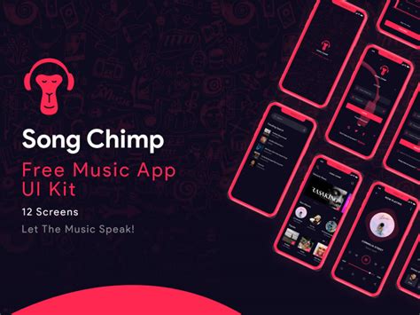 Song Chimp Music App Free Xd Resource Adobe Xd Elements