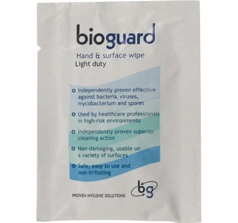 Bioguard Antibacterial Wipes Effective Against Bacteria And Viruses