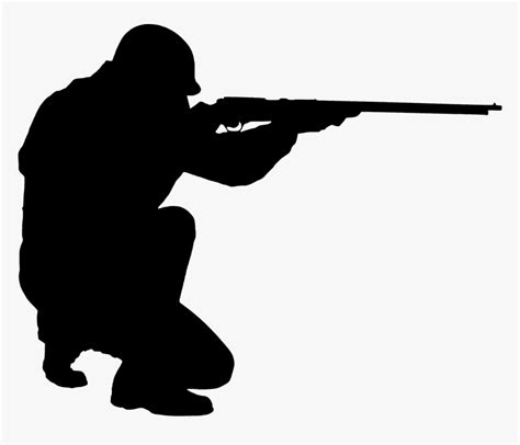 Silhouette Man Shooting Rifle Hd Png Download Transparent Png Image