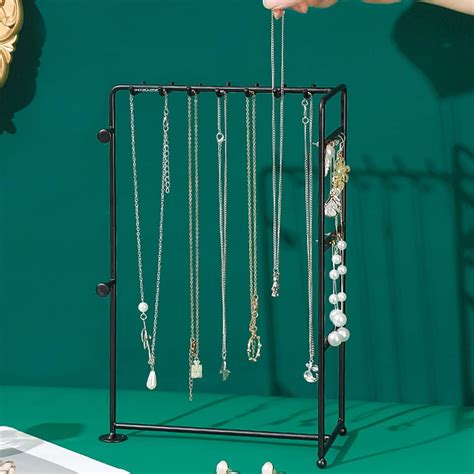 Xiozam Jewelry Organizer Stand Earring Necklace Holder Jewelry Rack Tower With