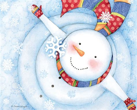 Lang May 2016 Wallpaper Sam Snowman Snowman Painting Christmas