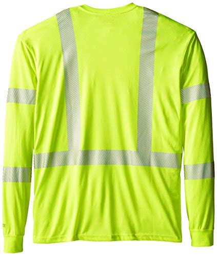 Carhartt Mens High Visibility Force Long Sleeve Class 3 Teebrite Lime