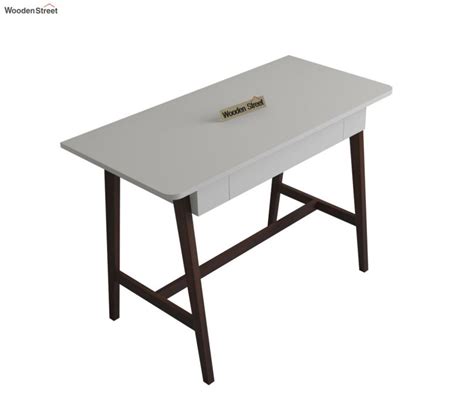 Buy Ambra Study Table With Frosty White Drawer Walnut Finish Online