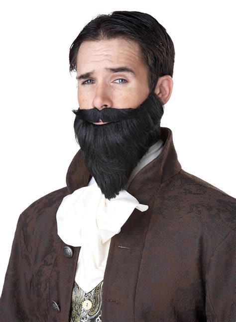Shakespeare Steampunk Old Fashioned Costume Beard Mustache Black Ebay