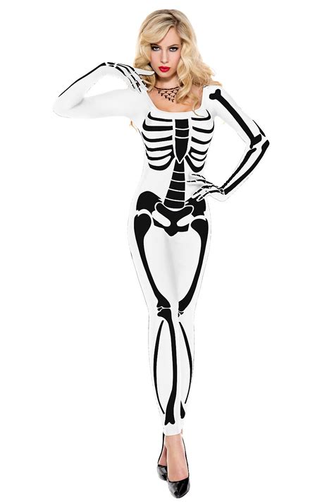 Adult Skeleton Bodysuit Women Costume 2399 The Costume Land