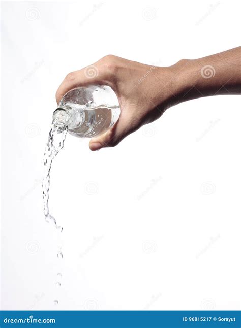 Pouring Water From Bottle Stock Image Image Of Pouring 96815217