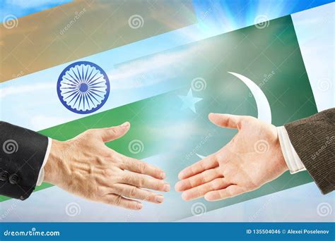 Friendship And Cooperation Between India And Pakistan Stock Photo