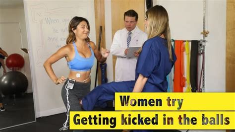 Women Try Getting Kicked In The Balls Kicks Ball Women