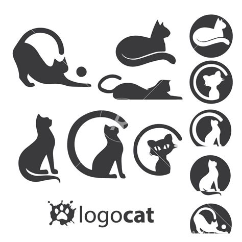 cat logo set - newarta | Cat logo design, Cat logo, Logo set
