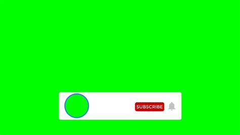 Green Screen Subscribe Button With Profile Picture Youtube