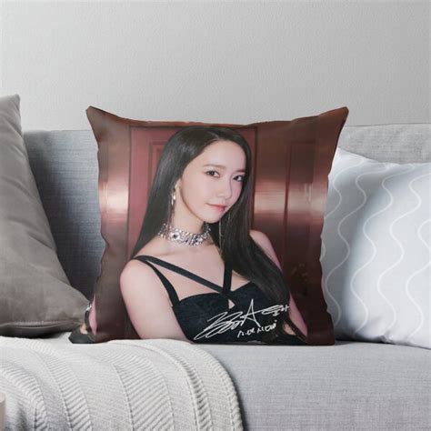Girls Generation Snsd Yoona Signed Smtown 2022 Smcu Express Throw Pillow For Sale By