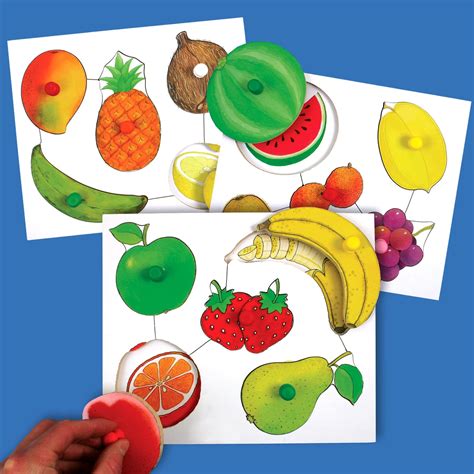 Wooden Fruit Peg Puzzles 3 Puzzles And Games From Early Years Resources Uk