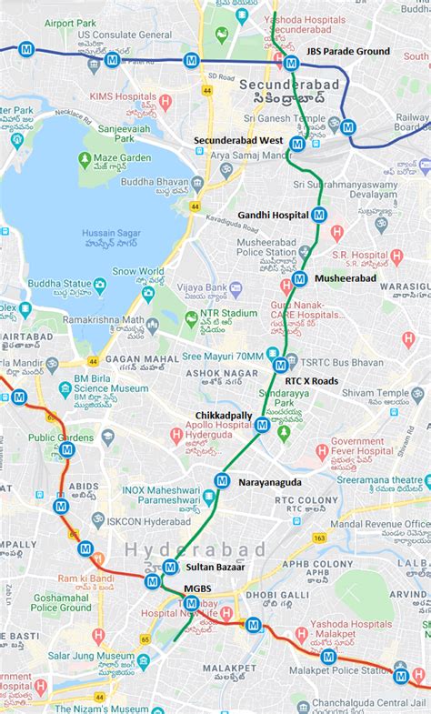hyderabad metro map tourist maps