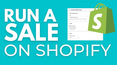 How To Run A Sale On Shopify Shopify Tutorial For Beginners Youtube