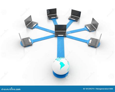 Computer Network Stock Illustration Illustration Of Desktop 18129579