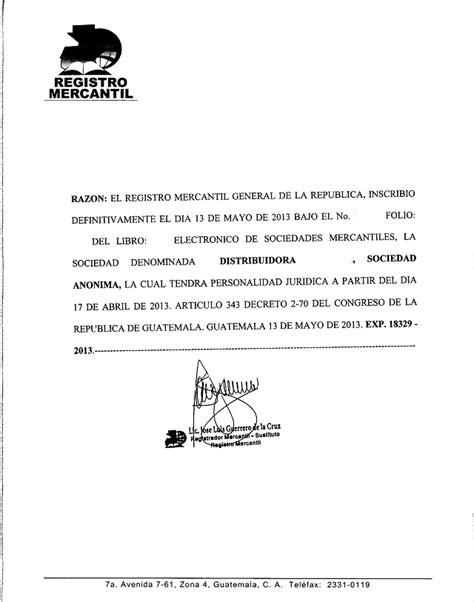 Carta De Inscripcion