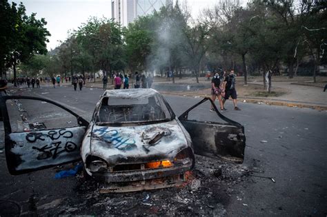 In Pictures Churches Set Ablaze As Chile Protests Turn Violent