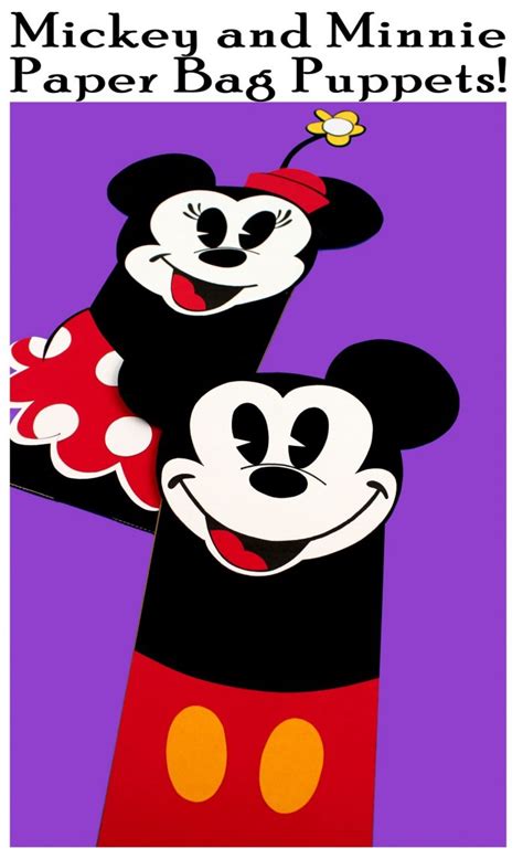 Mickey And Minnie Mouse Puppet Crafts Printables 4 Mom
