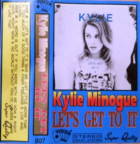 Kylie Minogue Lets Get To It 1991 Cassette Discogs