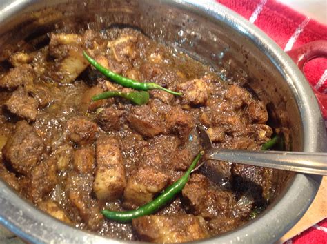 Coorgi Pork Dry Curry Pork Cooked In Slow Flame With Aromatic Special
