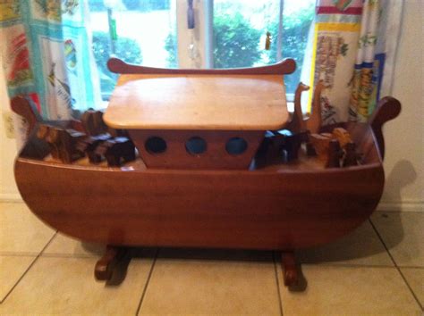 My Dad Made This It Is A Cradle That Converts Into A Noahs Ark Toy