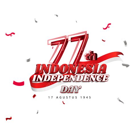 인도네시아 독립 77주년 기념 국가의 날 인도네시아 독립 기념일 세상에 알리다 Png 일러스트 및 벡터 에 대한 무료