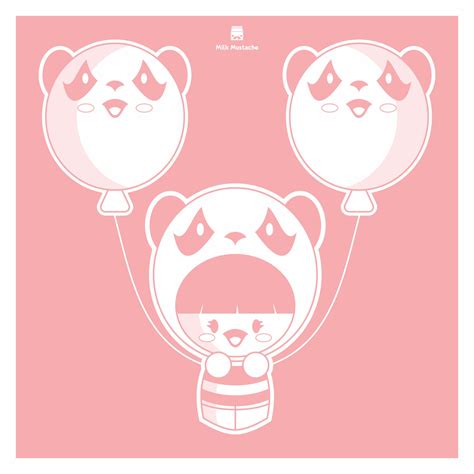 Love Panda Doodle Vector Kawaii Chibi Doodles Chibi