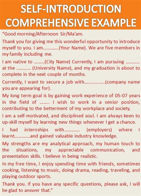 How To Introduce Yourself In English In Job Interview Coverletterpedia