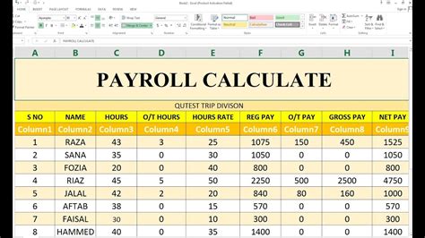 Excel Pro Trick How To Make A Payroll Calculator In Excel For Free With