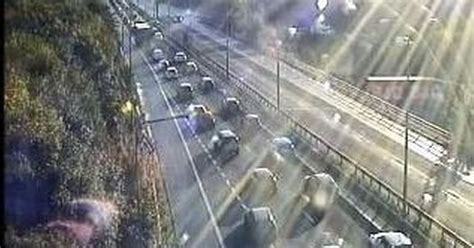 Live Updates Long Delays On M602 Into Manchester Following Two Car Crash Manchester Evening News