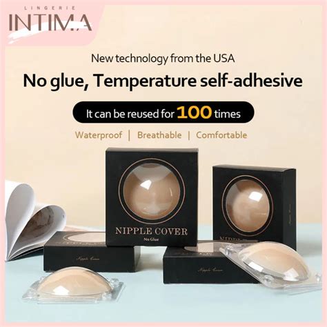 Intima 2pairs Invisible Breast Sticker No Glue Temperature Self Adhesive Ultra Thin Silicone Nip