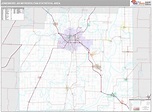 Jonesboro, AR Metro Area Zip Code Wall Map Premium Style by MarketMAPS