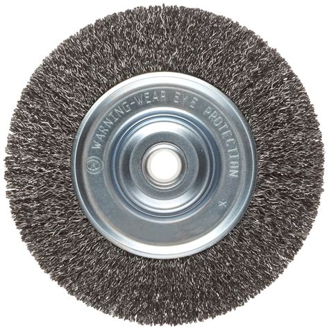 PROFESSIONAL STEEL WIRE WHEEL BRUSHES FOR BENCH GRINDER ARBOR