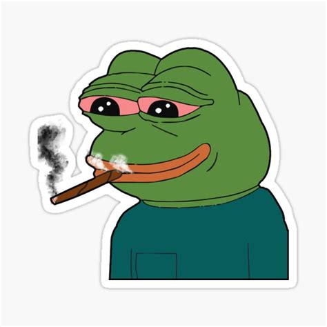Pepe The Frog Smoking The Frog Funny Sticker For Sale By Jxoriginal