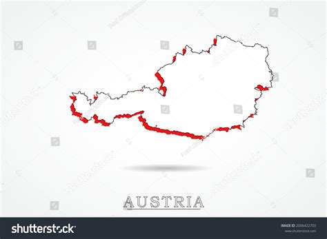 Austria Map World Map International Vector Stock Vector Royalty Free