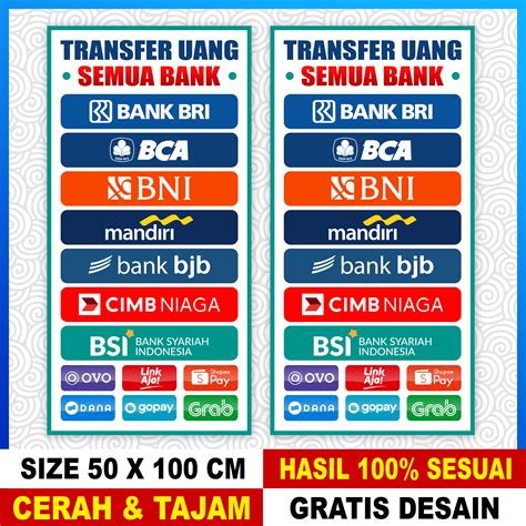 BANNER SPANDUK BANK BRILINK BRI ATM BERSAMA DOMPET DIGITAL PAKET 2