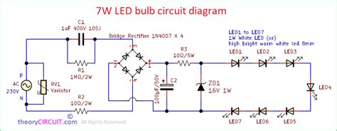 Led Circuit Diagram For 230v