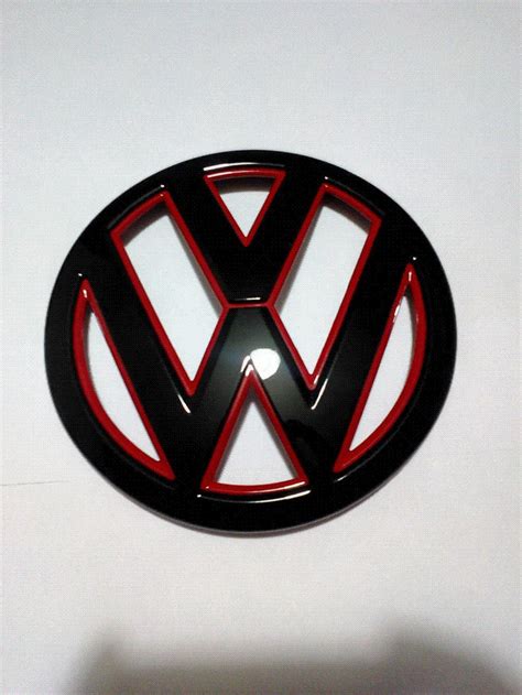 Devil Style Gloss Black Red Front Grillrear Boot Trunk Badge Emblem