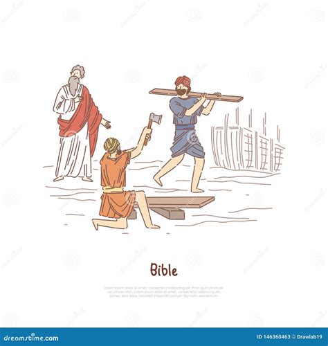 Bible Characters Historical Antique Holy People Vector Illustrations