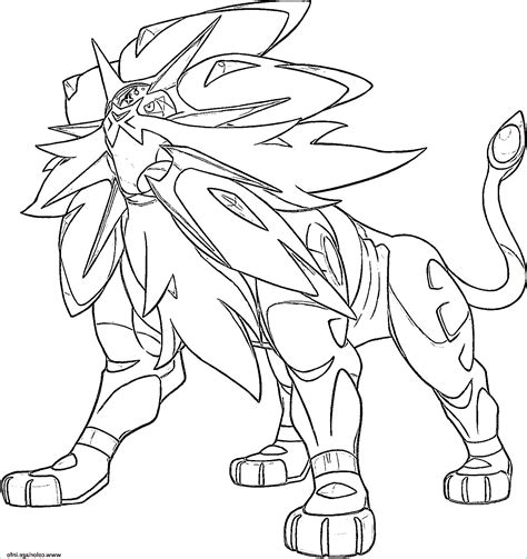 Dessin Solgaleo Élégant Photos Coloriage Solgaleo Pokemon Cosmiques Generation 7 Coloriage