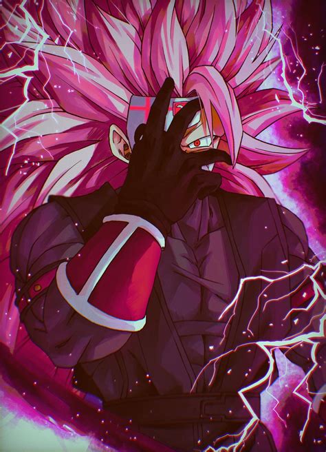 An Anime Character With Pink Hair And Black Gloves Holding His Hand Up
