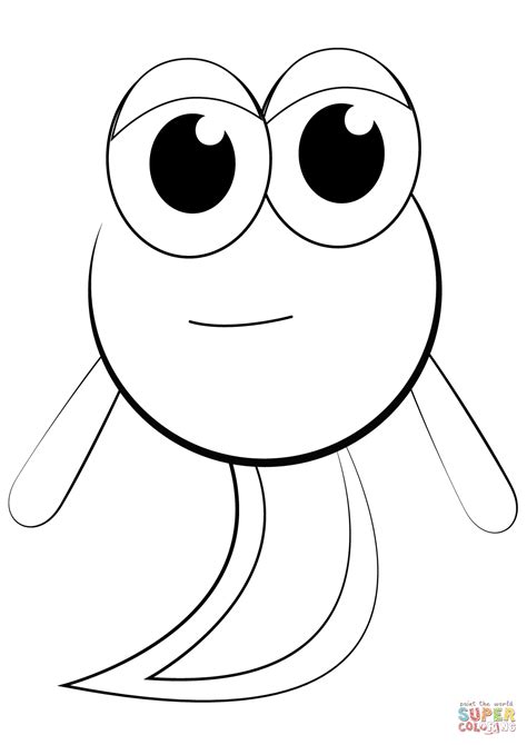 Cartoon Tadpole Coloring Page Free Printable Coloring Pages