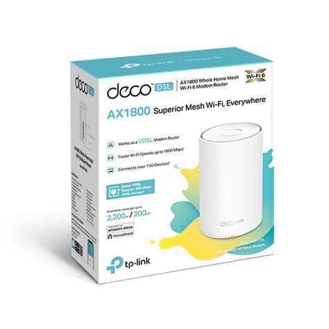 Deco X20 Dsl Ax1800 Vdsl Whole Home Mesh Wifi 6 Router Tp Link