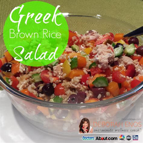 Greek Brown Rice Salad Recipe Deborah Enos Brown Rice Salad Brown