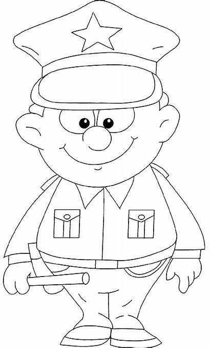 Police Uniform Drawing Coloring Policeman Getdrawings