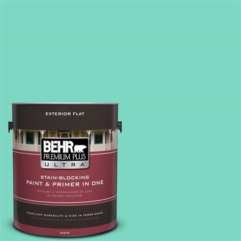 Behr Premium Plus Ultra 1 Gal 480a 3 Mint Majesty Flat Exterior Paint