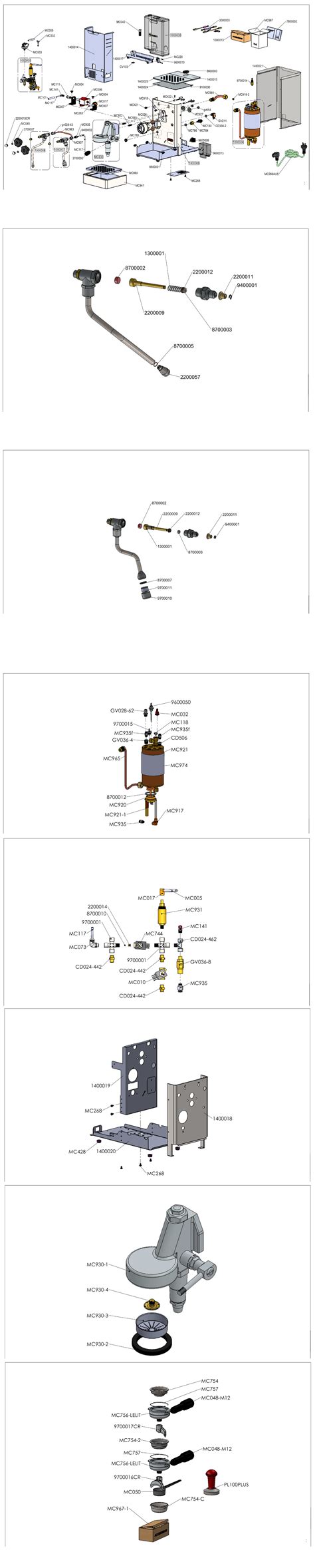 Exploded Views Lelit Exploded Views Pl62 Exploded View Complete